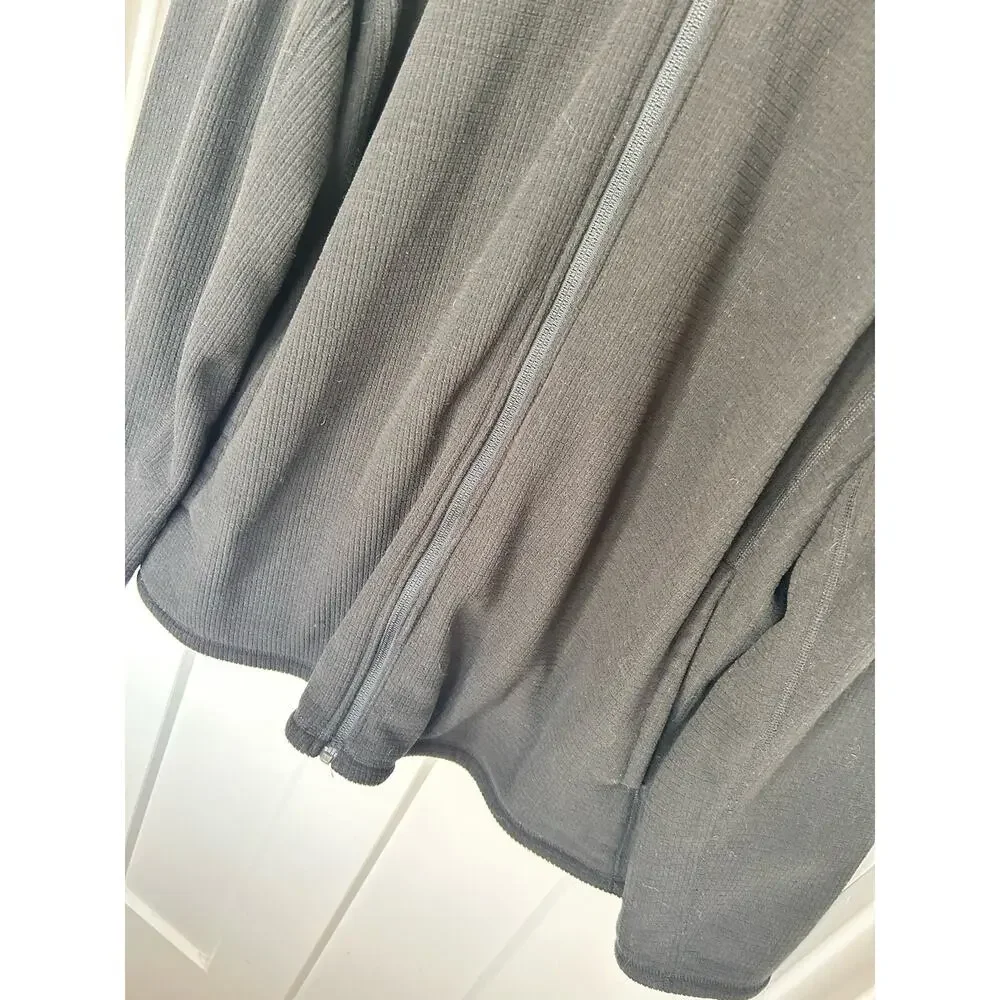 The North Face‎ Men's Full Zip Fleece Jacket Long Sleeves Outdoor Gray Size XL